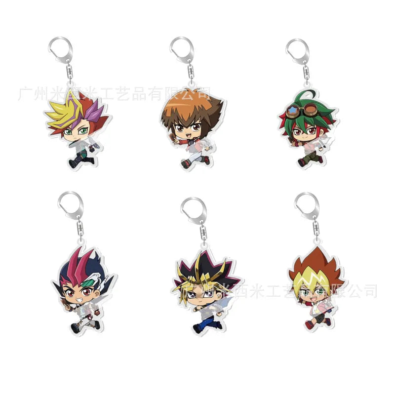 Yu-Gi-Oh! Mutou Yugi Dark Yami Anime Pendant Figure Keychain Keyring Collection Model Toy Gifts Cosplay