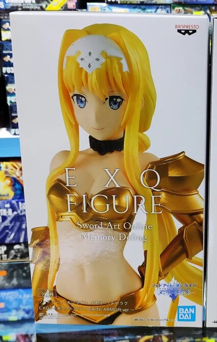 Figura de colección Banpresto EXQ 100% Original-Alice BIKINI ARMOR ver. de "Desfragmentación de memoria de Sword Art Online"