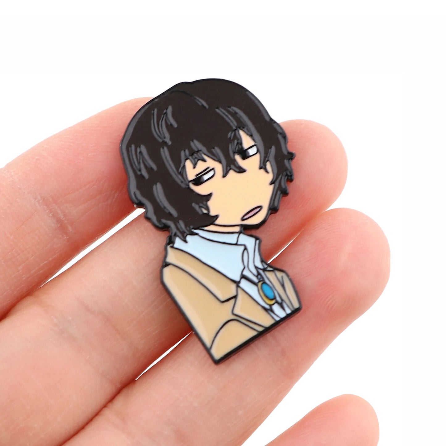 Broche broches en ropa regalo de Año Nuevo Bungo Stray Dogs accesorios de Anime insignias con Pin esmaltado de Anime joyería Linda Manga