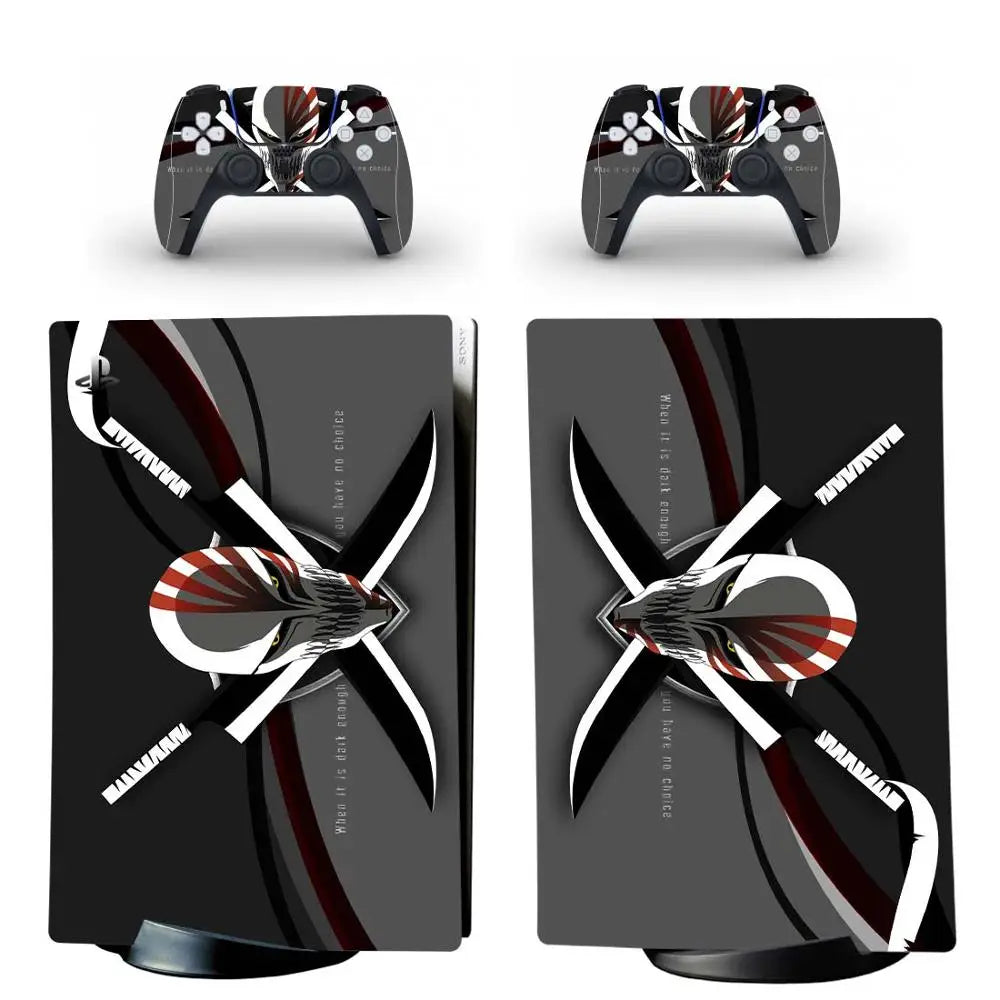 Anime Bleach PS5 Digital Edition Skin Sticker Decal Cover for PlayStation 5 Console and 2 Controllers PS5 Skin Sticker Vinyl