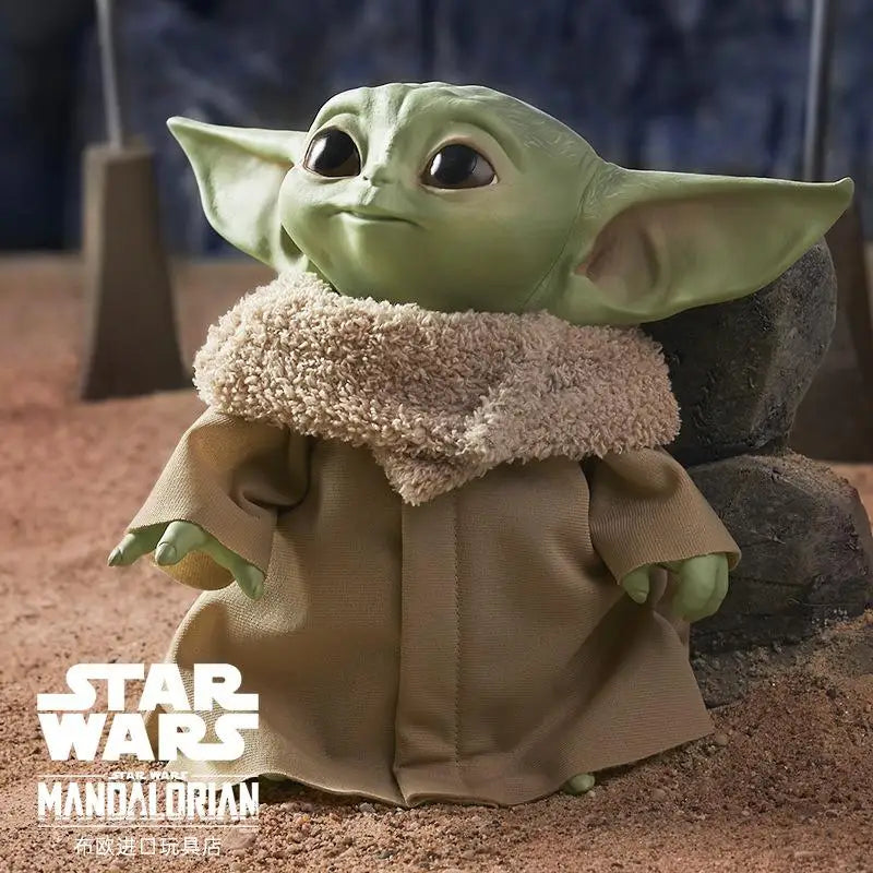 Disney 28cm Pvc Yoda Figure Grogu Plush Action Figure Toys Yoda Baby Star Wars The Mandalorian Anime Dolls Gifts Children Toys