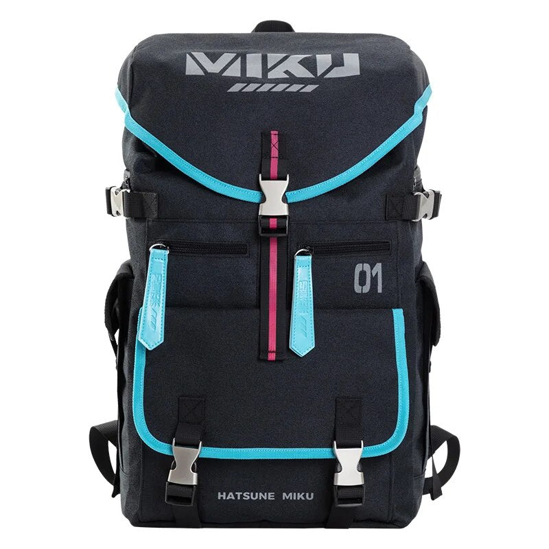 Mochila Moeyu de Anime Vocaloid, bolso de hombro de colegio Miku, Cosplay para hombres, estudiantes, portátil, viaje, senderismo, mochila informal a la moda para mujeres