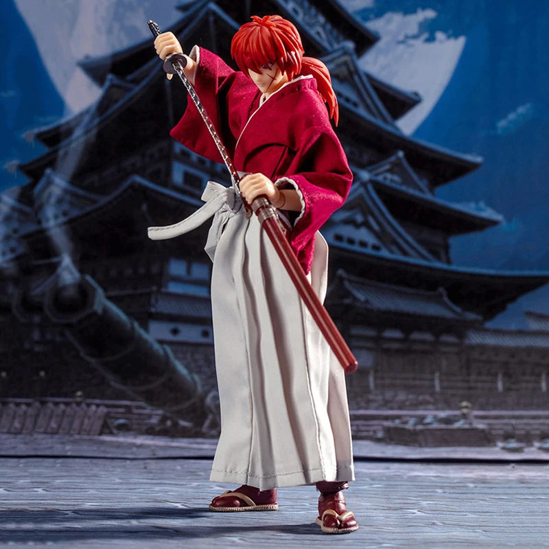 Dasin/Great Toys/GT Rurouni Kenshin Himura Sagara Sanosuke Shishio Makoto SHF 1/12 16cm/6 inch PVC Action Figure Model In Stock