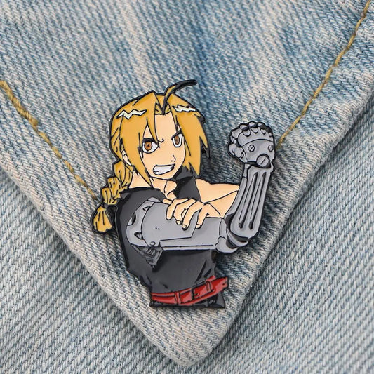 LT567 Fullmetal Alchemist Japanese Anime Icons Enamel Pin Brooches on clothes Backpack Collar Hat Badge Lapel Pin Jewelry Gifts