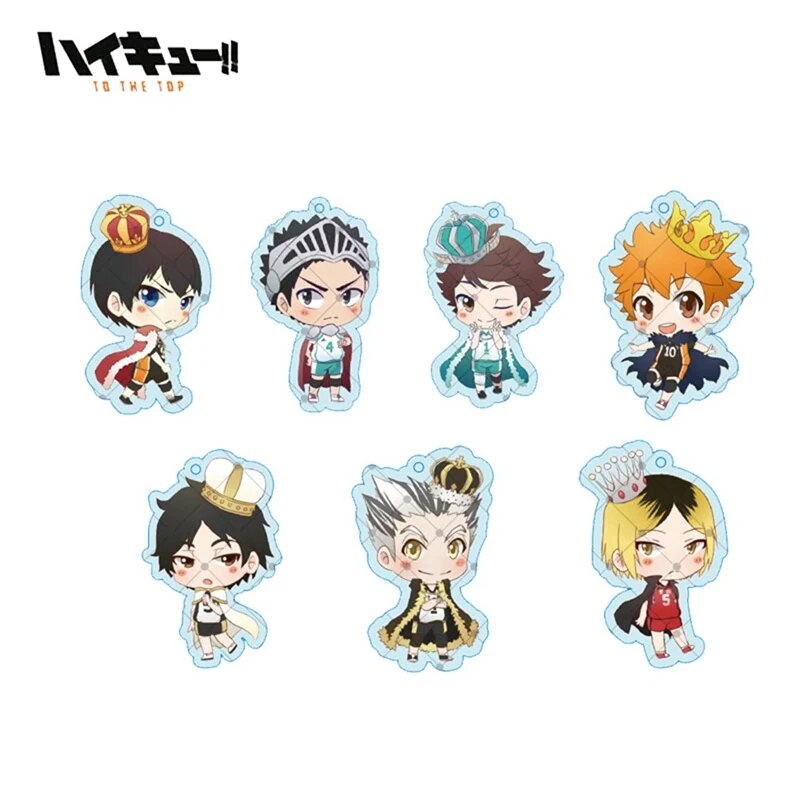 Haikyuu Keychain Man Key Chain Bags Women Acrylic Key Ring Chain For Pants Kids Pendant Fashion Hinata Shoyo Kozume Kenma Brelok