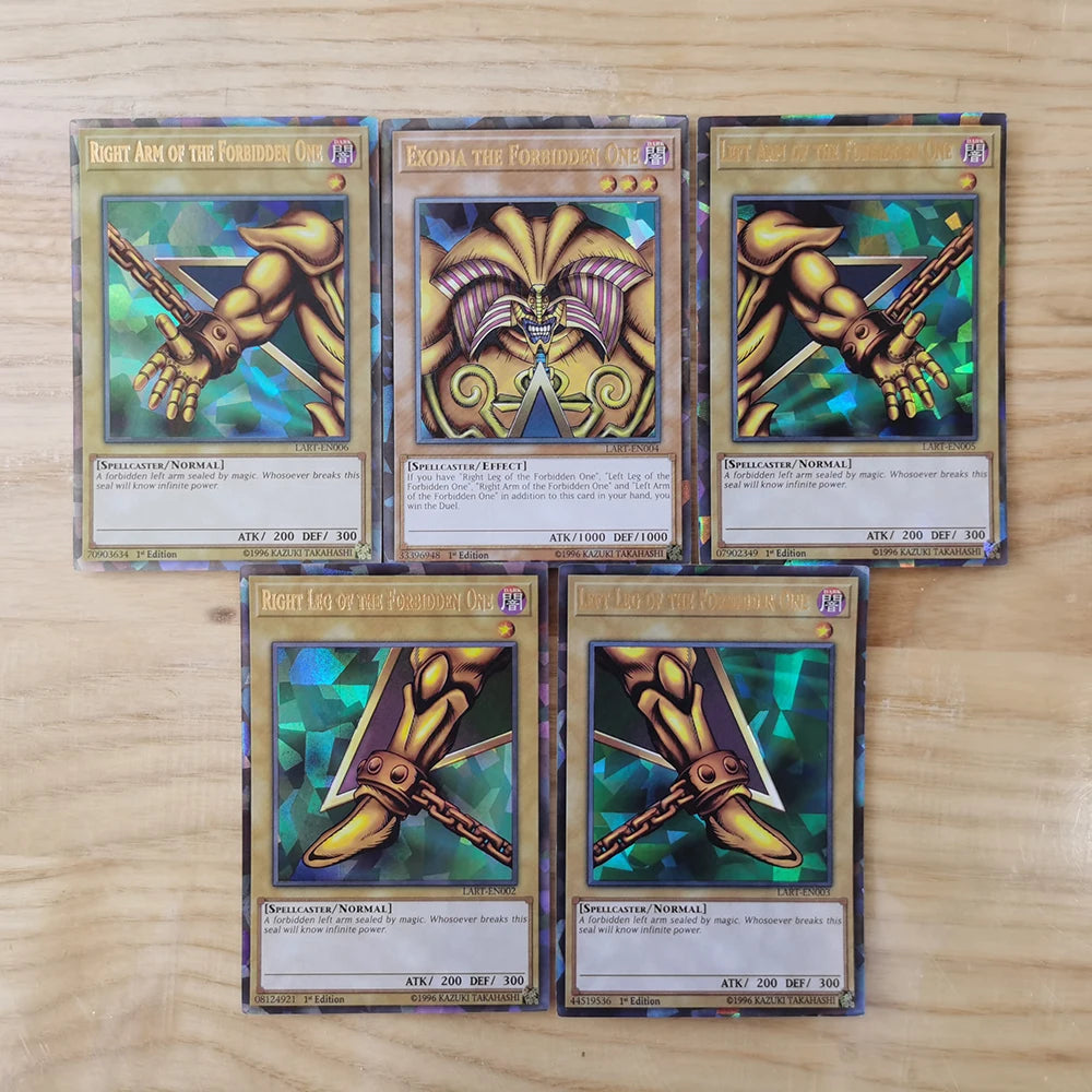 Yugioh Cards with Tin Box Yu Gi Oh Card 72PCS Holographic English Version Golden Letter Duel Links Game Card Blue Eyes Exodia