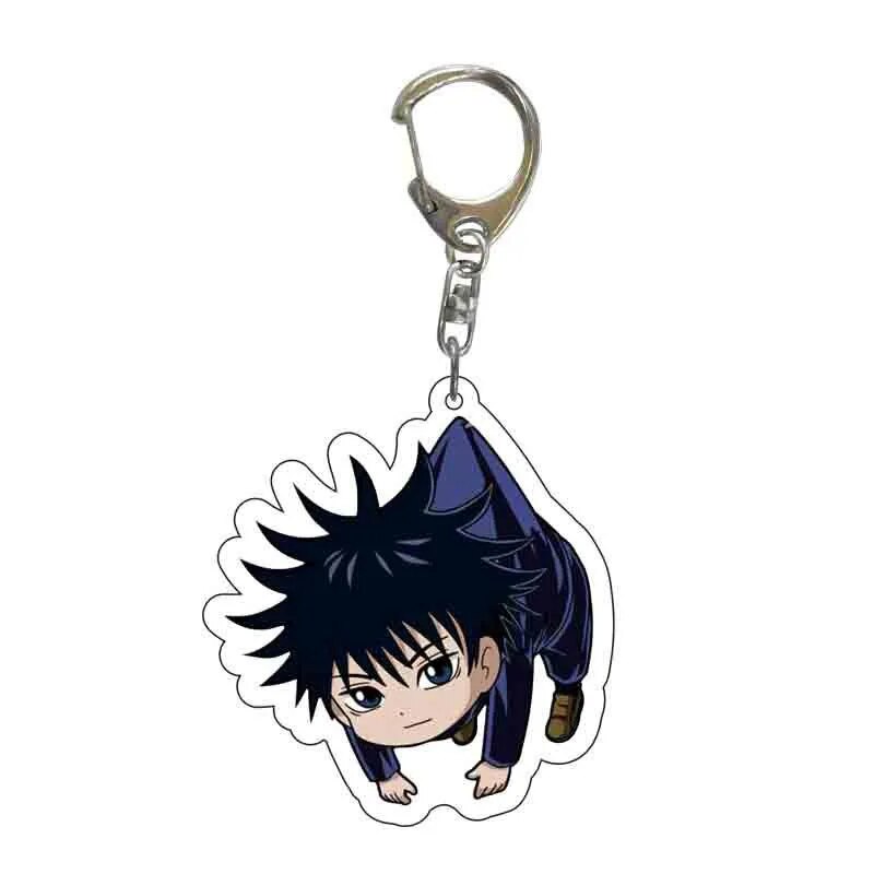 Anime Jujutsu Kaisen Key Chain Acrylic Cartoon Figure Yuji Itadori Kugisaki Nobara keychains Metal Holder Key Ring Jewelry Gifts