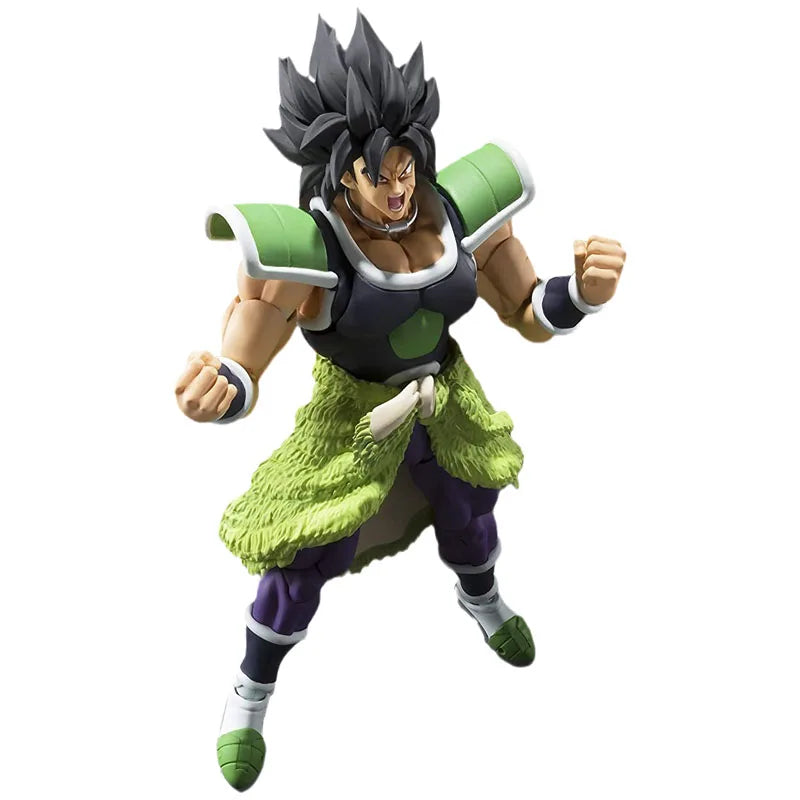 Original Bandai Tamashii Nations Dragon Ball Z Broly Super Saiyan S.h. Figuarts Doll Collection Action Figure Model Kids Toys