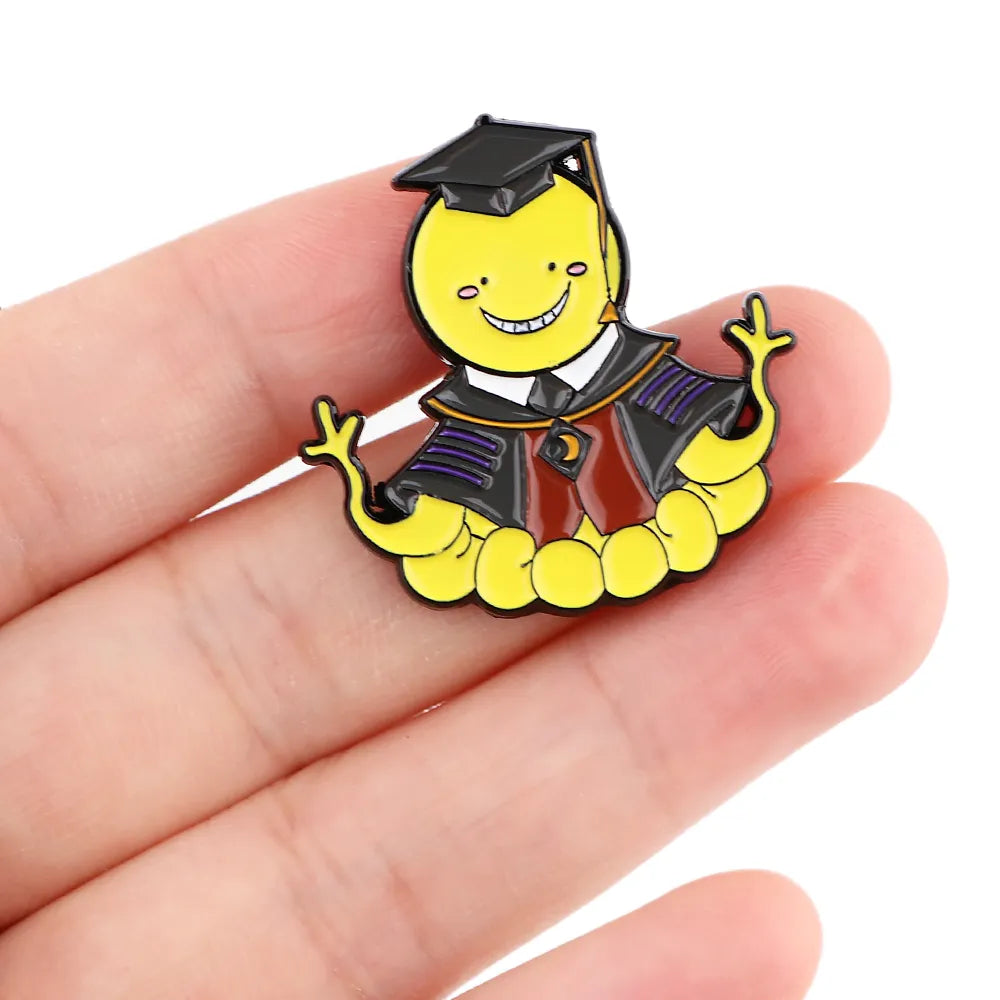 LT929 Assassination Classroom, iconos de Manga de Anime japonés, Pin esmaltado, insignia, Collar, Pin de solapa para decoración para mochila, regalos de joyería