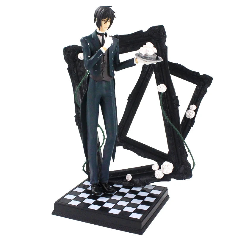 18-24cm Black Butler Sebastian Michaelis Ciel Phantomhive 1/8 Scale Pre-Painted Figure Doll PVC Model Toys