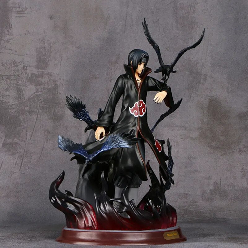 Figura de acción de Naruto Shippuden Akatsuki Uchiha Itachi Crow NamikazeMinato 29cm PVC Anime modelo estatua juguetes Figma