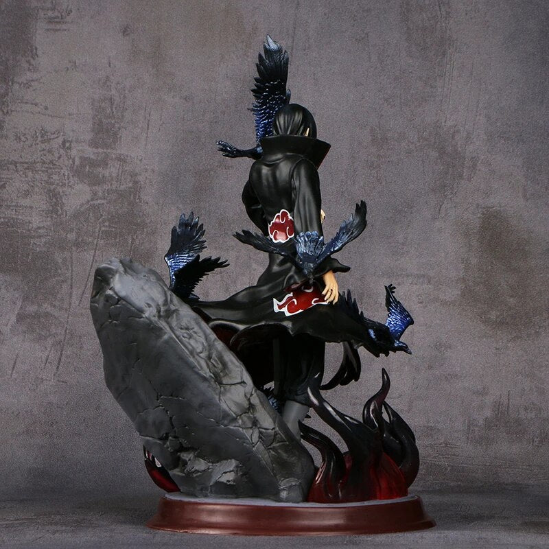 Figura de acción de Naruto Shippuden Akatsuki Uchiha Itachi Crow NamikazeMinato 29cm PVC Anime modelo estatua juguetes Figma