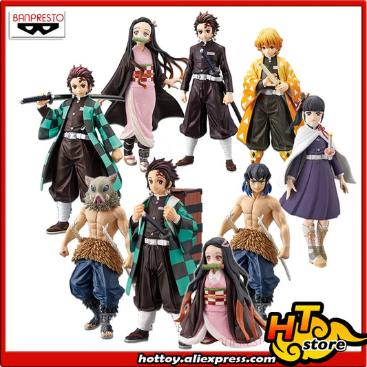 SALE0a Original Banpresto Kizuna no Sou Collection Figure - Tanjiro Nezuko Zenitsu Agatsuma Inosuke Kanao Tsuyuri "Demon Slayer"