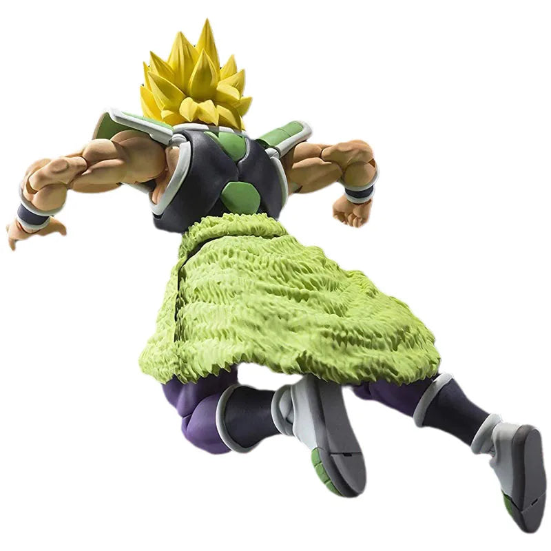 Original Bandai Tamashii Nations Dragon Ball Z Broly Super Saiyan S.h. Figuarts Doll Collection Action Figure Model Kids Toys