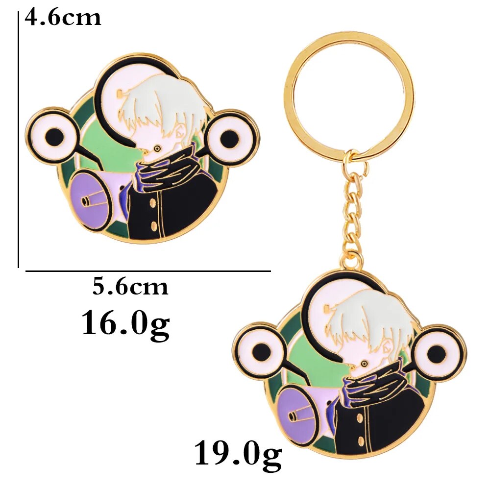 Anime Jujutsu Kaisen Keychain Yuji Itadori Gojou Satoru Geto Suguru Enamel Keychain Cosplay Collection Cartoon Gifts for Friend