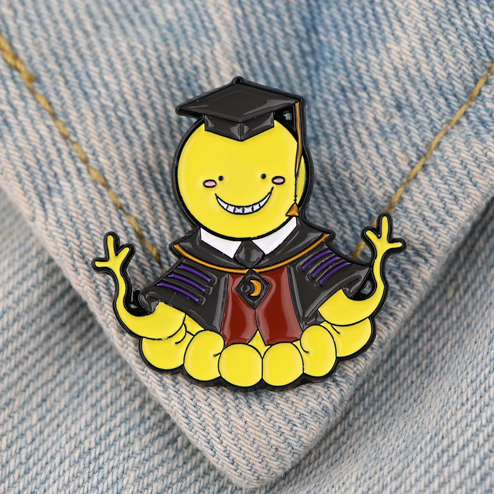 LT929 Assassination Classroom, iconos de Manga de Anime japonés, Pin esmaltado, insignia, Collar, Pin de solapa para decoración para mochila, regalos de joyería