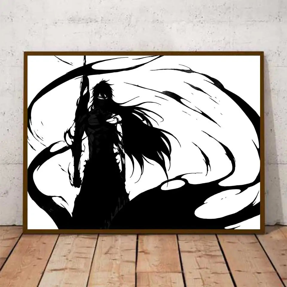 Japan Anime Ho Bleach Kurosaki Ichigo Poster wall art Canvas Art Wall Pictures For Boy Kids Room Living Bedroom Decoration