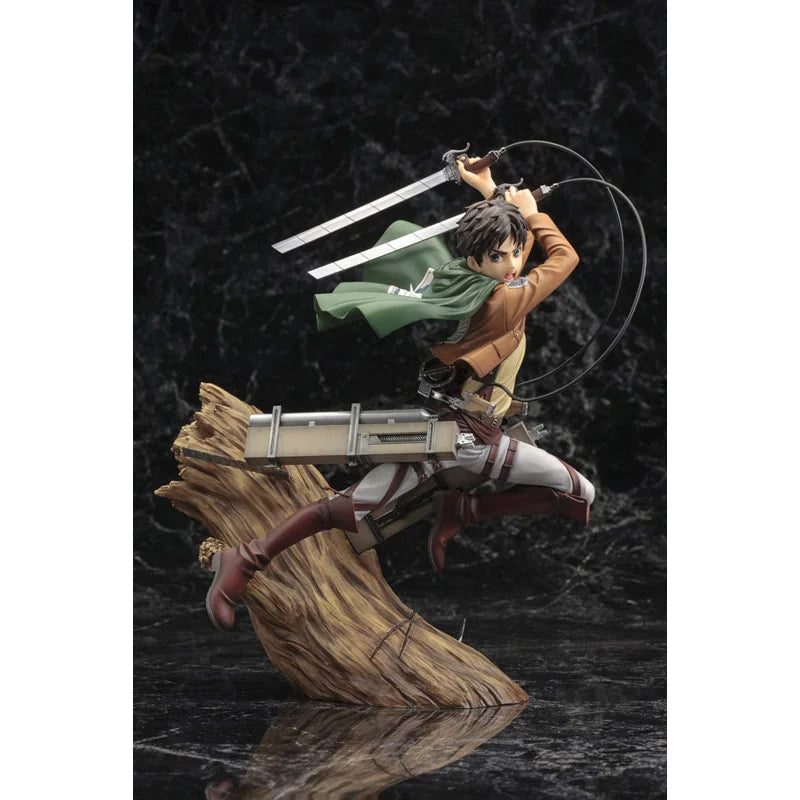 Original Attack on Titan ARTFX J Eren Jaeger Figurine Anime Action Figures Collectibles Model Ornaments Toys Gifts For Children