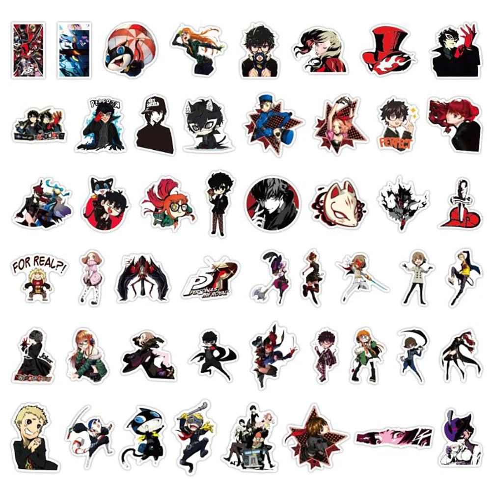 10/30/50PCS Persona 5 Anime Stickers Skateboard Fridge Guitar Laptop Motorcycle Luggage Classic Toy Cartoon Decals Sticker Toy