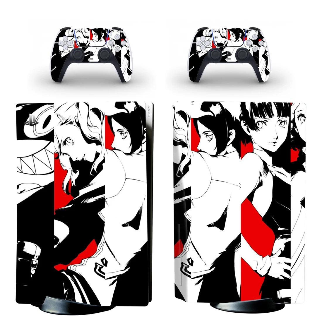 Persona 5 PS5 Standard Disc Skin Sticker Decal Cover for PlayStation 5 Console and 2 Controllers PS5 Disk Skin Vinyl