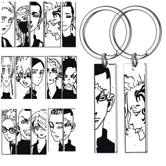 Tokyo Revengers Anime Avengers Cosplay Stainless steel Keychain Manjiro Ken Takemichi Hinata Atsushi Chibi Kawaii Bag Key ring