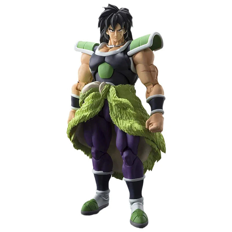 Original Bandai Tamashii Nations Dragon Ball Z Broly Super Saiyan S.h. Figuarts Doll Collection Action Figure Model Kids Toys