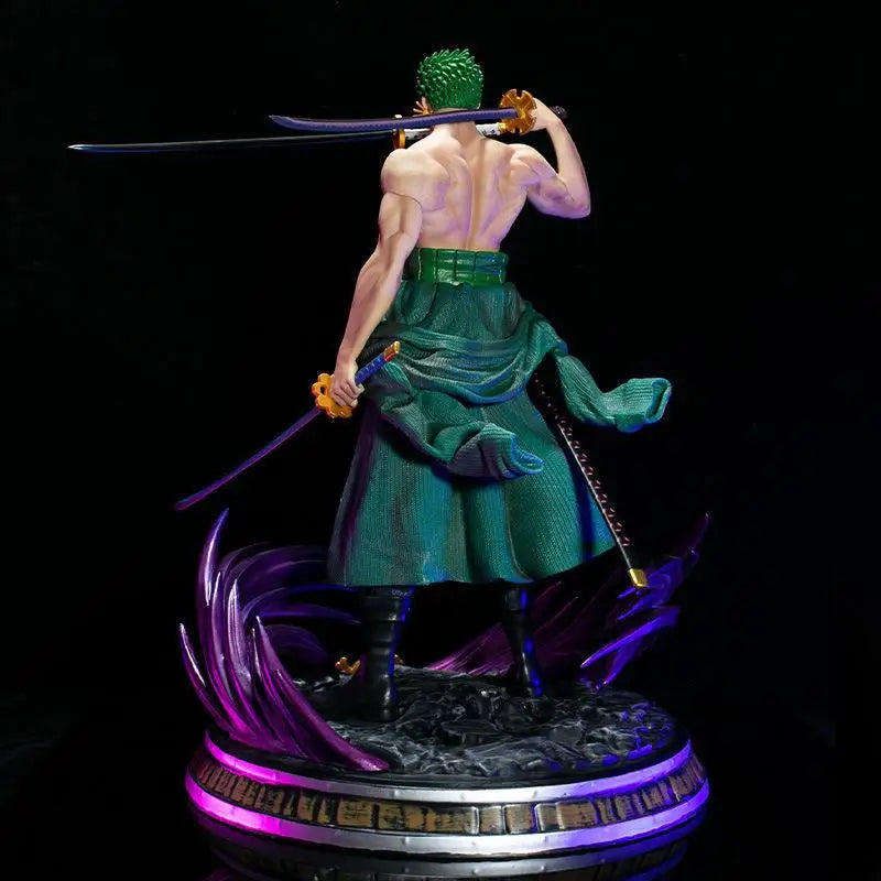 One Piece Anime Figure Fantasy GK Roronoa Zoro Santoryu Double Headed Pvc Action Figure Collection Model Toys Statue Decoration