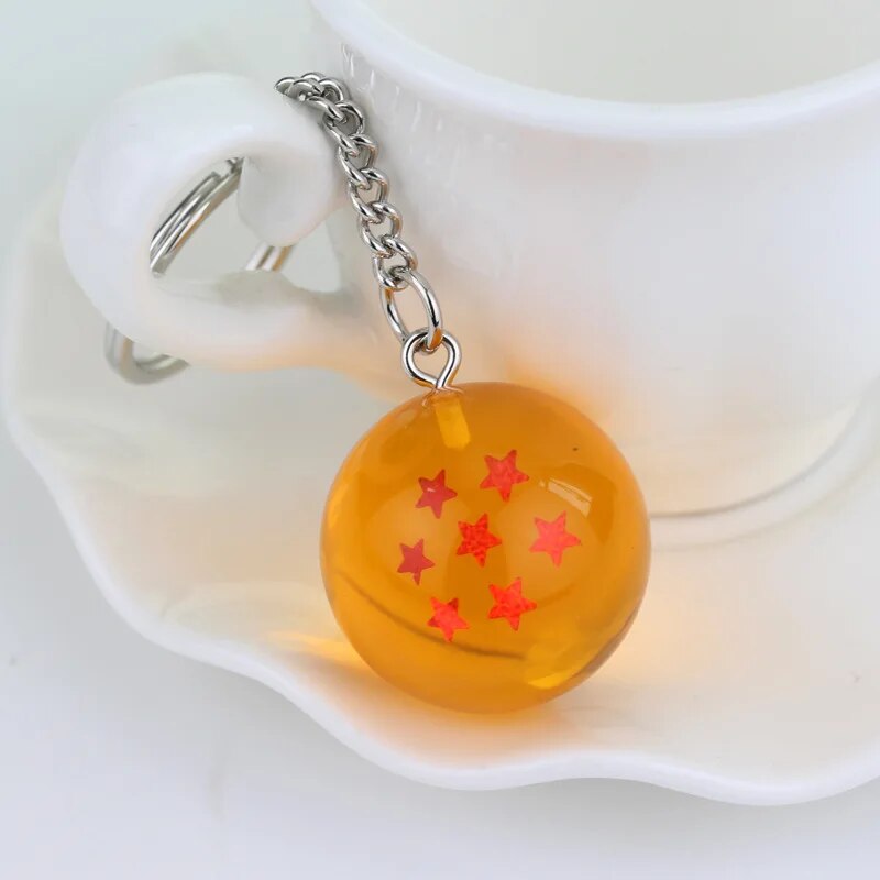 Anime Dragon Ball Series Keychain Charms Accessories 1 2 3 4 5 6 7 Star Dragon Balls Cosplay Keyring Pendant Holder Toys Gift