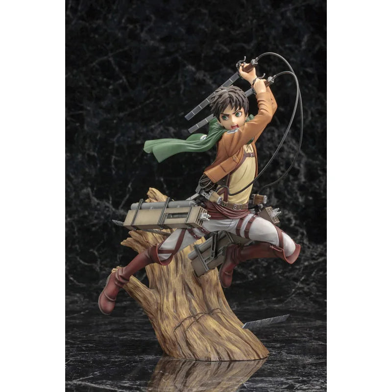 Original Attack on Titan ARTFX J Eren Jaeger Figurine Anime Action Figures Collectibles Model Ornaments Toys Gifts For Children