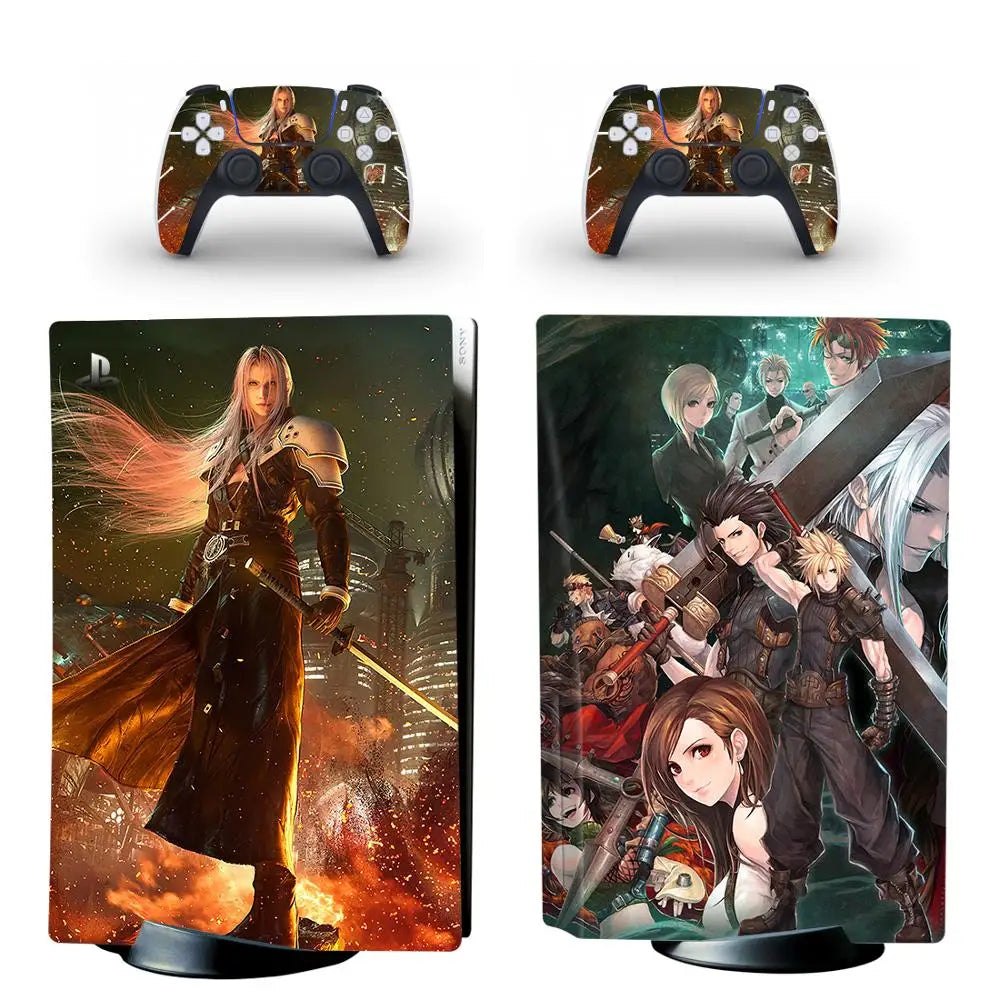 Final Fantasy PS5 Standard Disc Edition Skin Sticker Decal Cover for PlayStation 5 Console & Controller PS5 Skin Sticker Vinyl