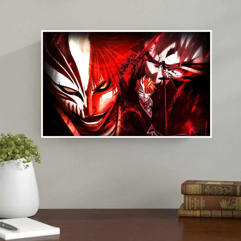 Ho Bleach Kurosaki Ichigo Posters Prints Japan Anime Paintings Canvas Art Wall Pictures For Kids Room Home Decor quadro cuadros