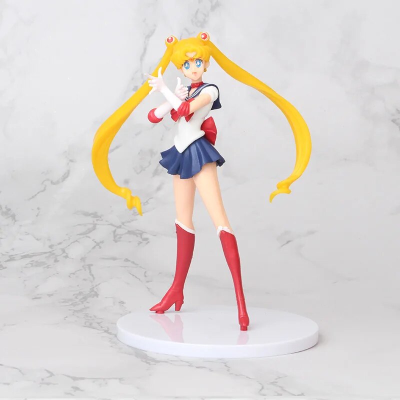 Conjunto de 5 uds. De figuras de acción de Sailor Moon, modelo de juguete Tsukino Usagi, máscara de esmoquin Venus, colección de Anime, decoración, muñeca de dibujos animados para regalo