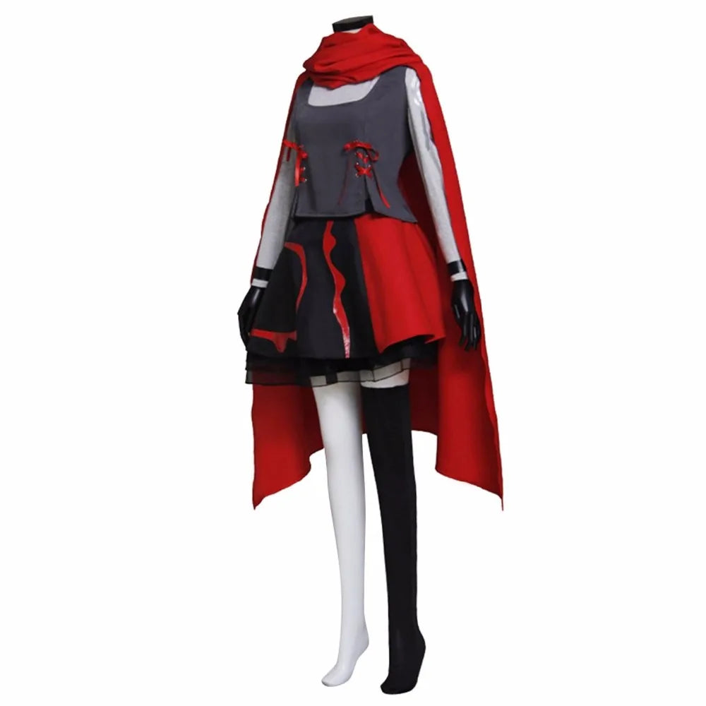 Ruby Rose Cosplay Red Trailer Ruby Rose Dress Cosplay Costume Full Set Custom Made Any Size Halloween Costume Unisex