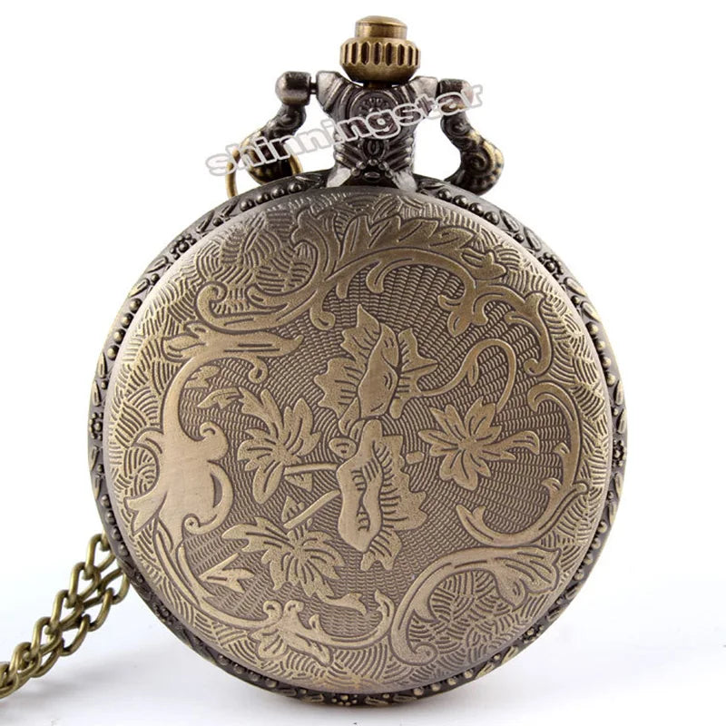 Vintage Full Metal Alchemist Cosplay Pocket Watch Necklace Chain Pendant Clock Steampunk Edward Elric Fob Watches For Men Women