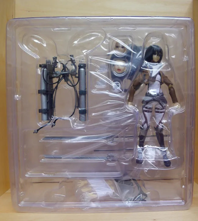 Anime Attack on Titan Mikasa Ackerman figura estatuas Figma 203 PVC figura de acción juguetes de modelos coleccionables muñeca