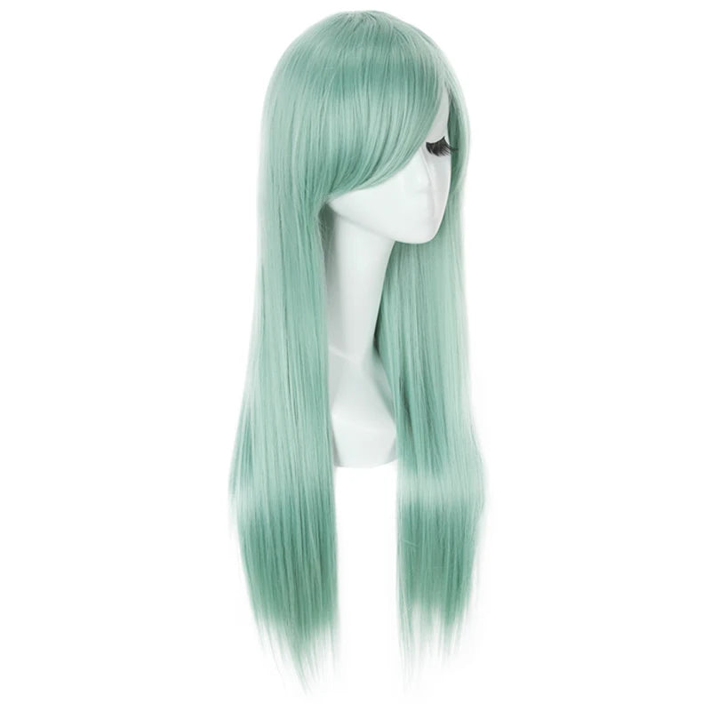 L-email wig Synthetic HairThe Seven Deadly Sins Cosplay Wigs Elizabeth Liones Wig Long Green Straight Women Heat Resistant Wigs