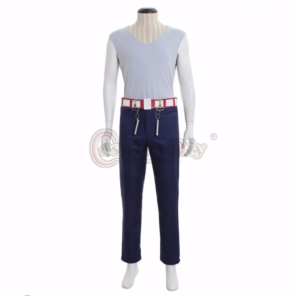 Cosplaydiy My Hero Academia  Todoroki Shoto  Cosplay Costume Adult Halloween Fancy Party Top Pants Belt L0516