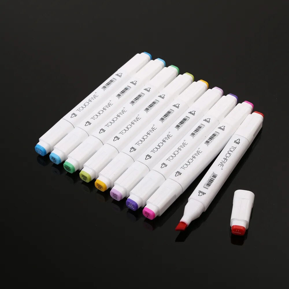 Touchfive Marker 30/40/60/80/168Colors Art Marker Set Oily Alcohol Based Sketch Markers Pen for Artist Drawing Manga Animation