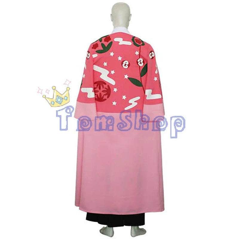 Bleach 8th Division Captain Kyouraku Shunsui Cosplay Costume Custom Size Express shipping