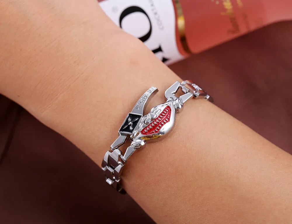 MJ joyería de anime Tokyo Ghoul Logo pulseras de acero accesorios de Cosplay envío gratis