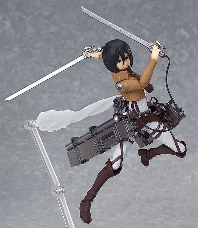 Anime Attack on Titan Mikasa Ackerman figura estatuas Figma 203 PVC figura de acción juguetes de modelos coleccionables muñeca