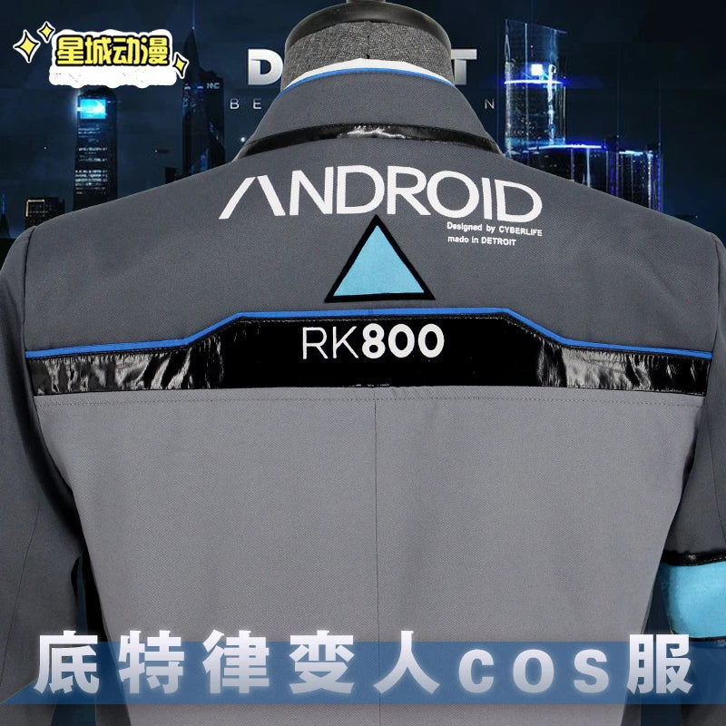 Game Detroit: Become Human Connor RK800 Agent Uniform Suits halllween Cosplay Costume Jackets Coats