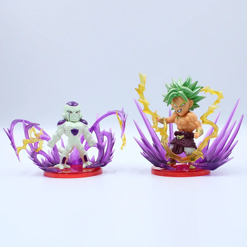 9Pcs/Lot Dragon Ball Figures Son Goku Gohan Vegeta Trunks Kale Jiren Cell Frieza Gotenks Buu Broli Piccolo Beerus WCF Model Toy