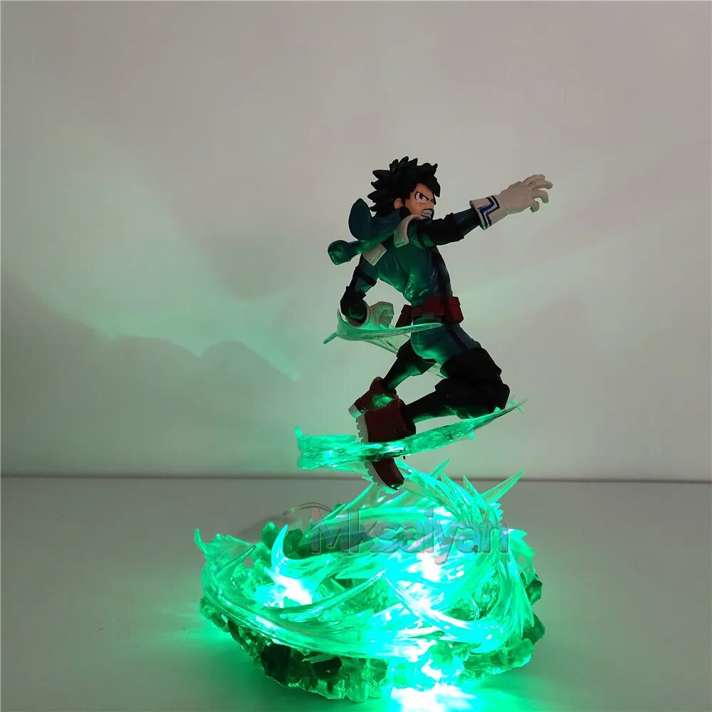 Figura de My Hero Academia Bakugou Katsuki VS Midoriya Izuku, modelo DIY, figuras de acción con luz LED, juguetes de Anime Boku no Hero Academia