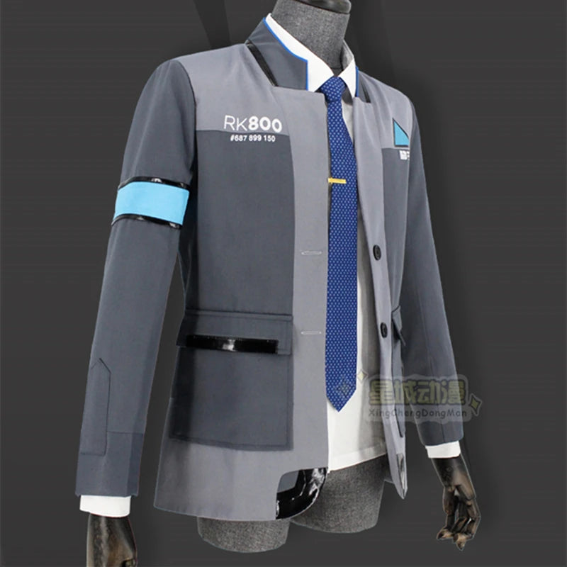 Game Detroit: Become Human Connor RK800 Agent Uniform Suits halllween Cosplay Costume Jackets Coats