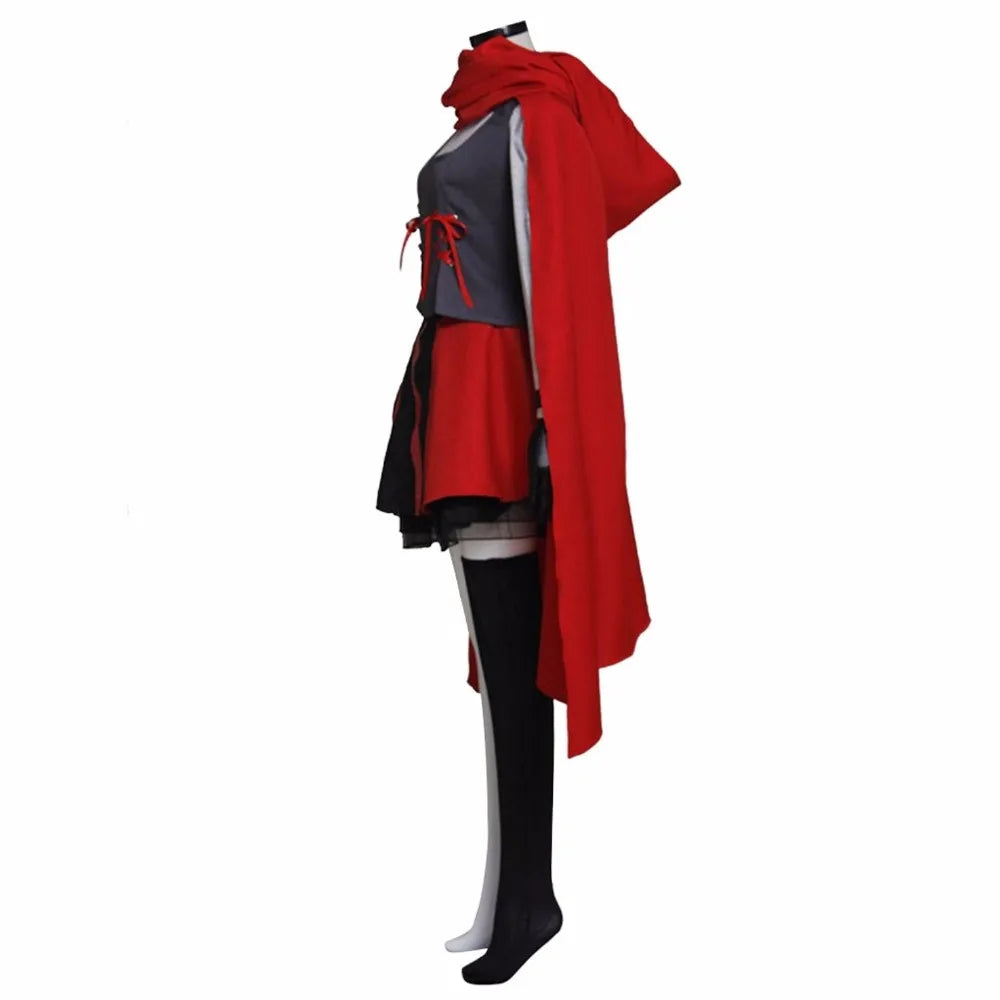 Ruby Rose Cosplay Red Trailer Ruby Rose Dress Cosplay Costume Full Set Custom Made Any Size Halloween Costume Unisex