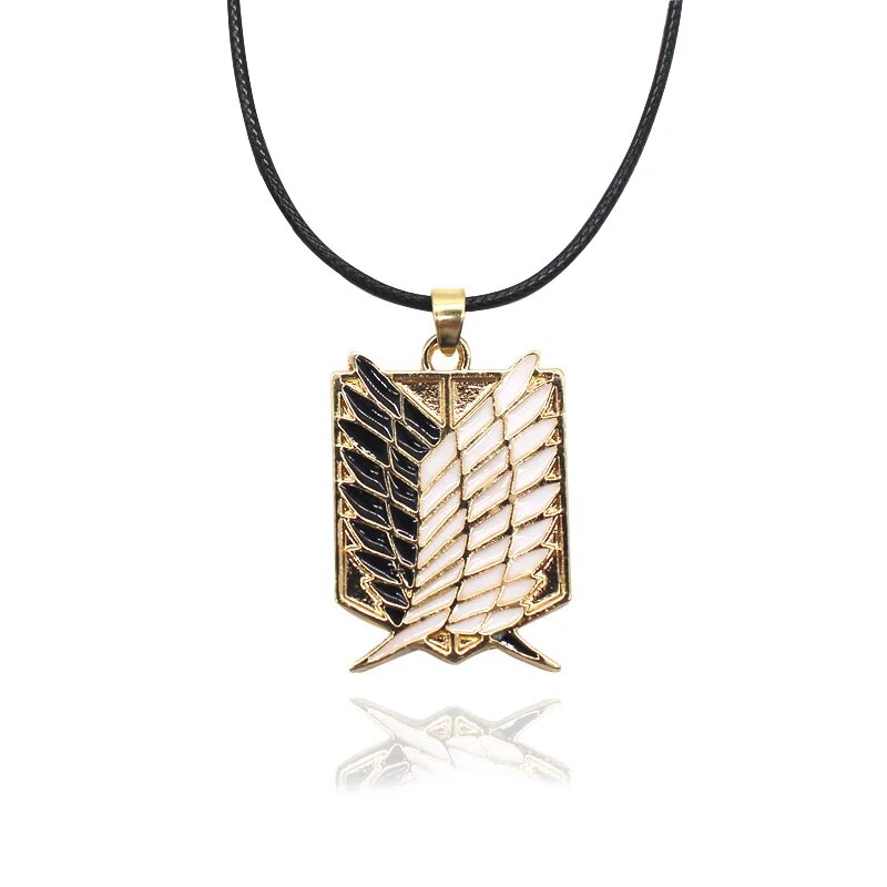 Collar de Anime Shingeki No Kyojin, collar de ataque a los Titanes, colgantes de alas de la libertad AOT, collares, joyería para disfraz, regalos para amigos