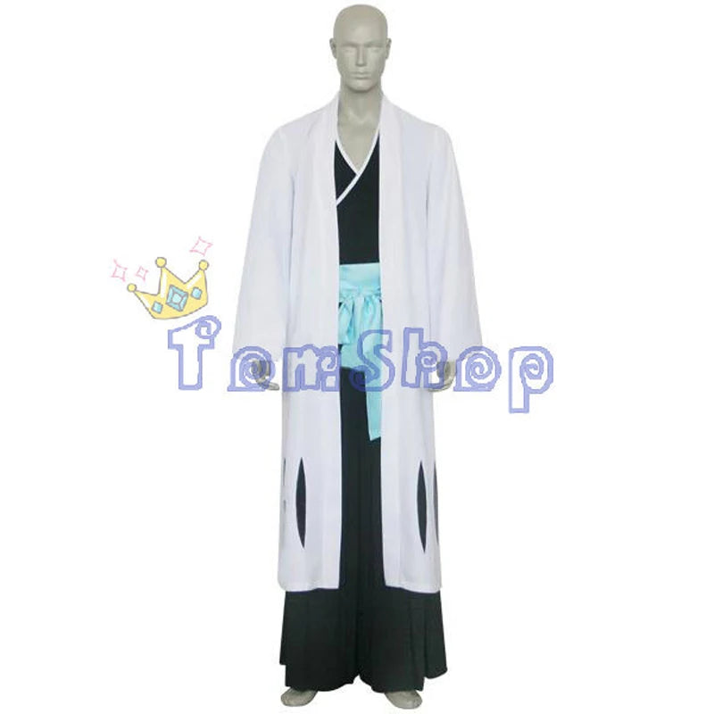 Bleach 8th Division Captain Kyouraku Shunsui Cosplay Costume Custom Size Express shipping