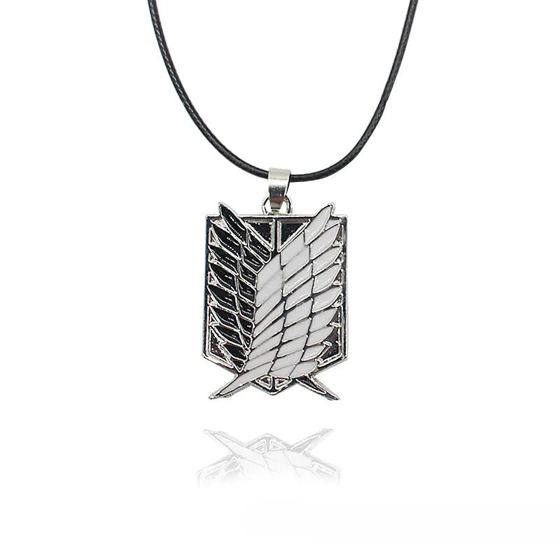 Collar de Anime Shingeki No Kyojin, collar de ataque a los Titanes, colgantes de alas de la libertad AOT, collares, joyería para disfraz, regalos para amigos