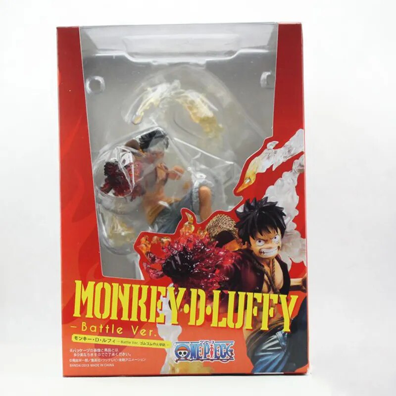 ¡Anime una pieza mono D Luffy batalla Ver! Figura de acción de PVC Brinquedos Zero figuras de una pieza juguetes de modelos de colección 14CM